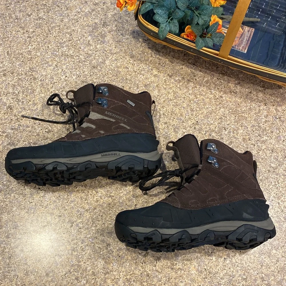 Merrell Moab Polar Espresso Waterproof Hiking Boots J21147 Men’s 8.5 Winter